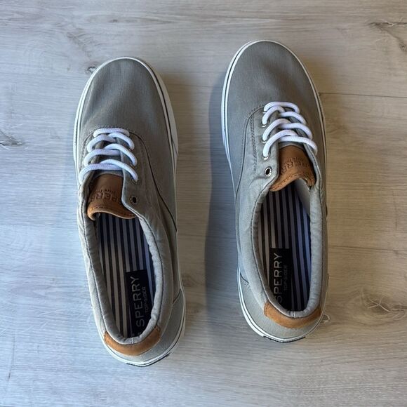 SPERRY Striper II CVO
Vulcanized Sneaker Flat‎ Heel Grey Canvas 13 NWT in box - Picture 10 of 13
